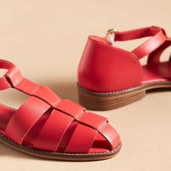 Anthropologie Pilcro Red Fisherman Sandals - Picture 7 of 7